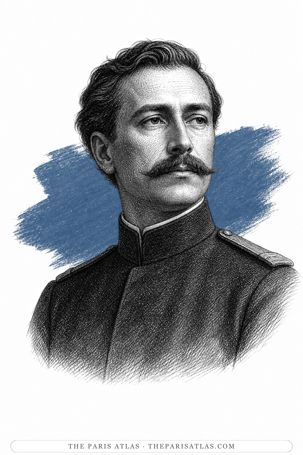 Illustrated portrait of Captain Beaujarret