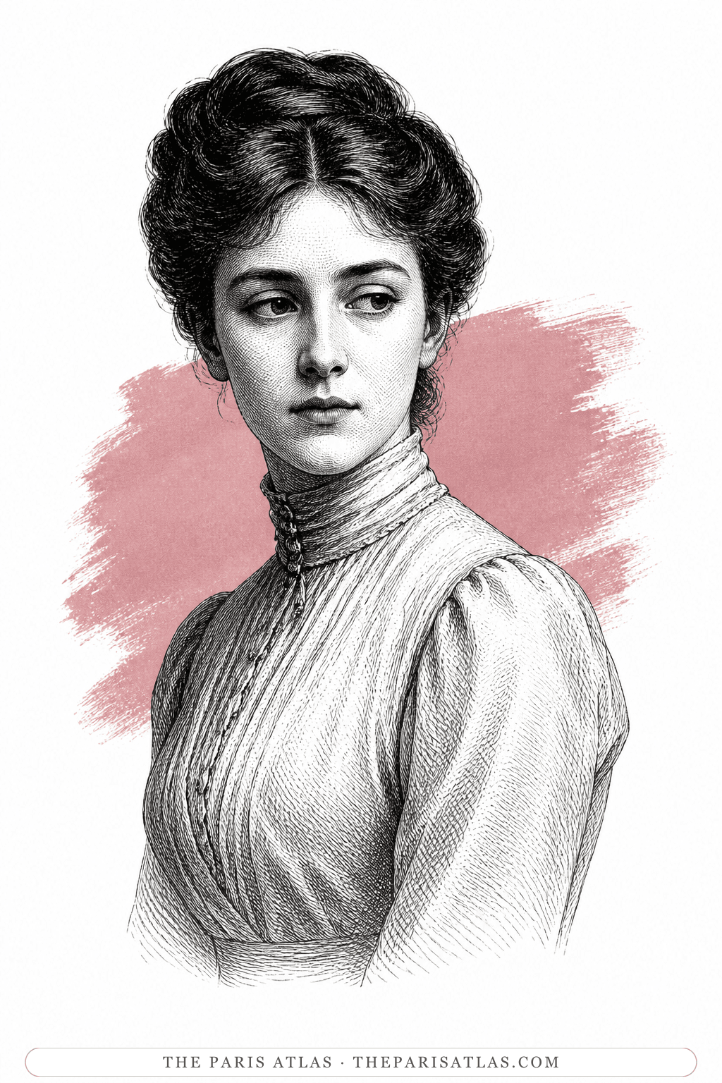 Illustrated portrait of Élise Morin