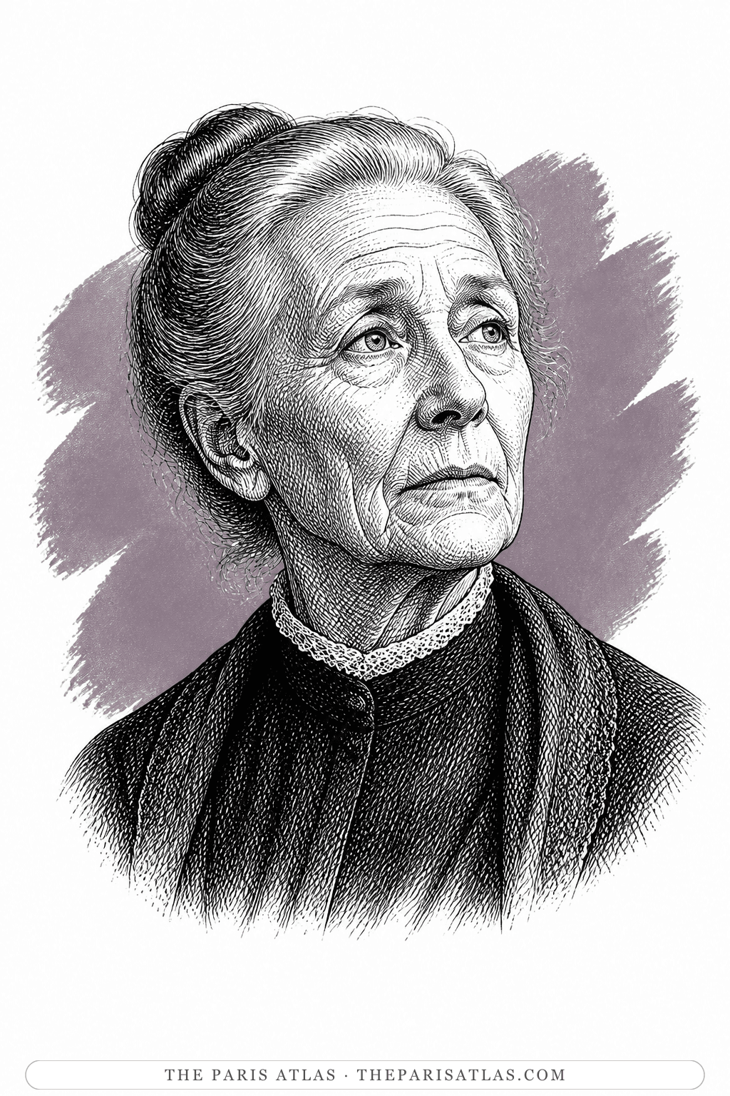 Illustrated portrait of Mademoiselle Balavet