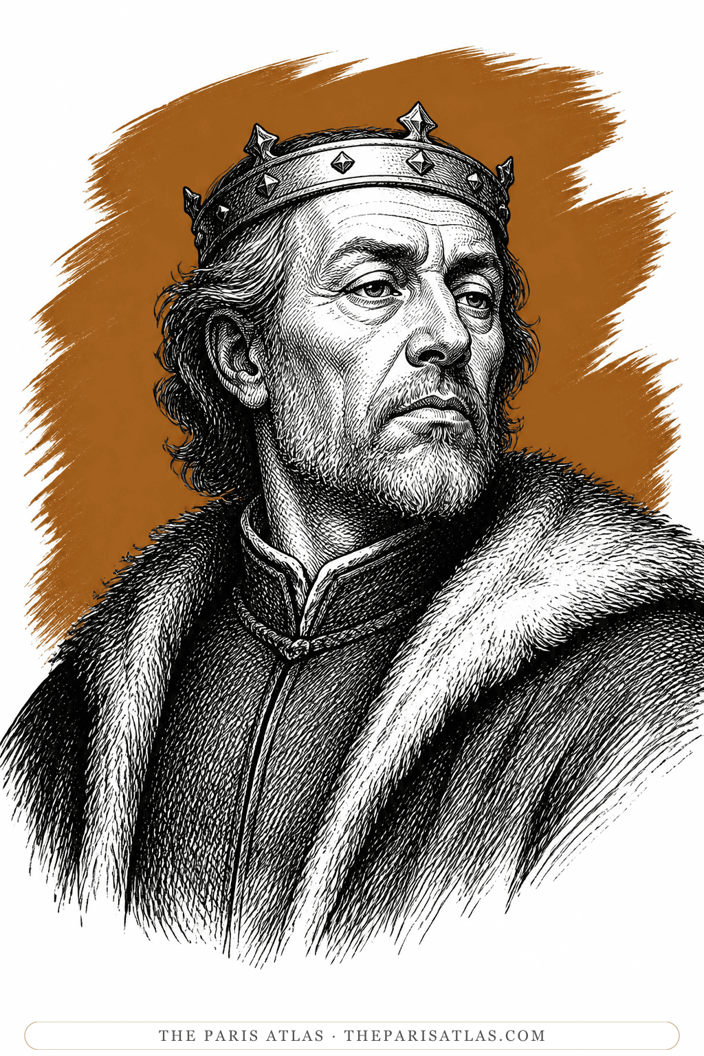 Illustrated portrait of King René