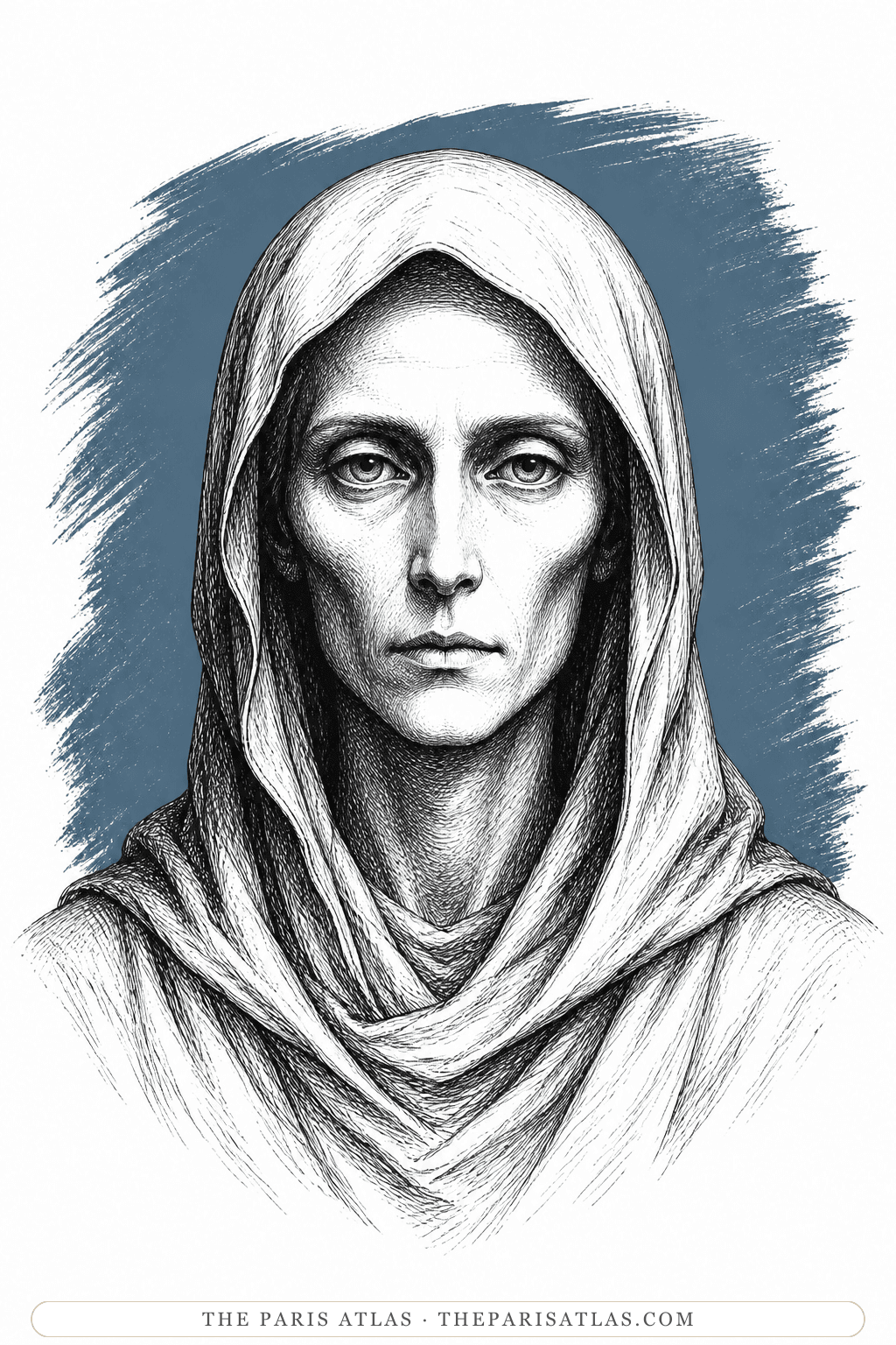 Illustrated portrait of Death / La Mort