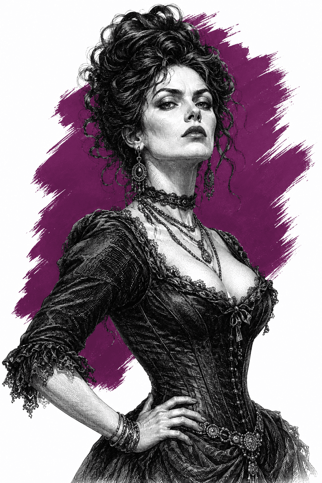 Illustrated portrait of Doll Furious