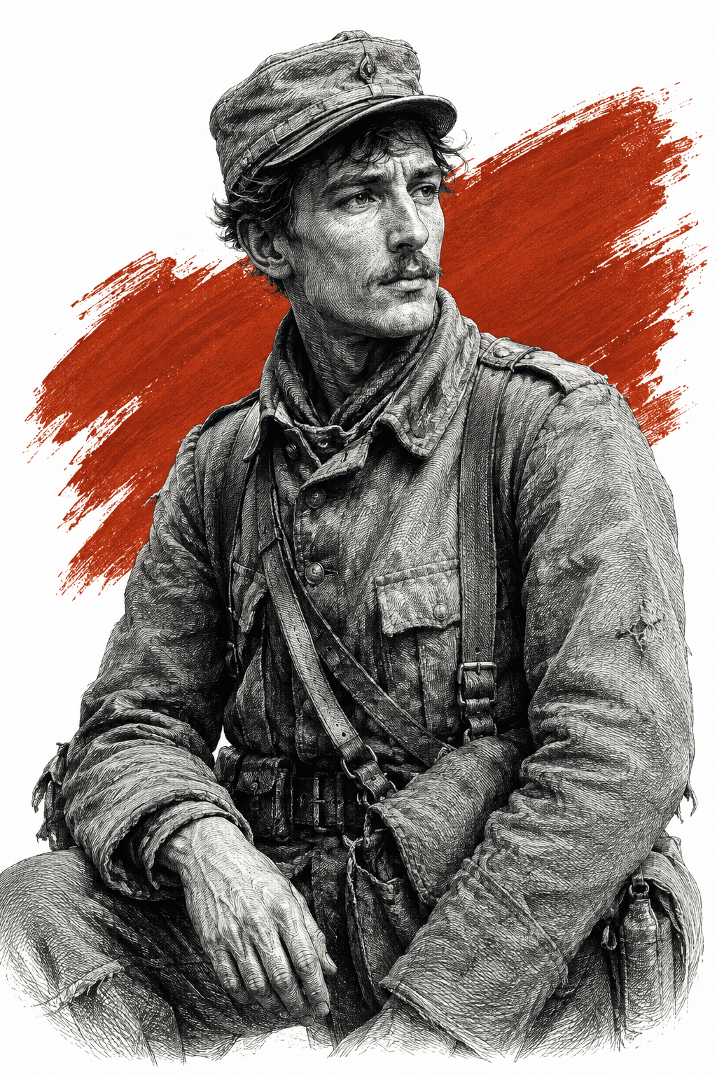 Illustrated portrait of Pépin