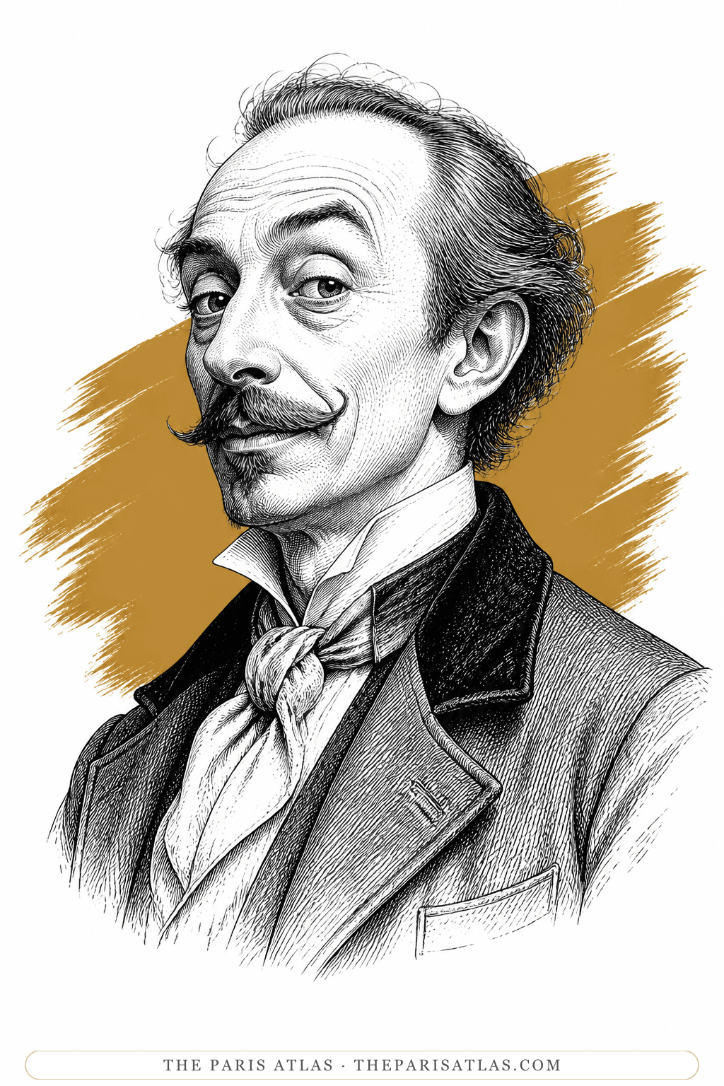 Illustrated portrait of Sosthène de Rodiencourt