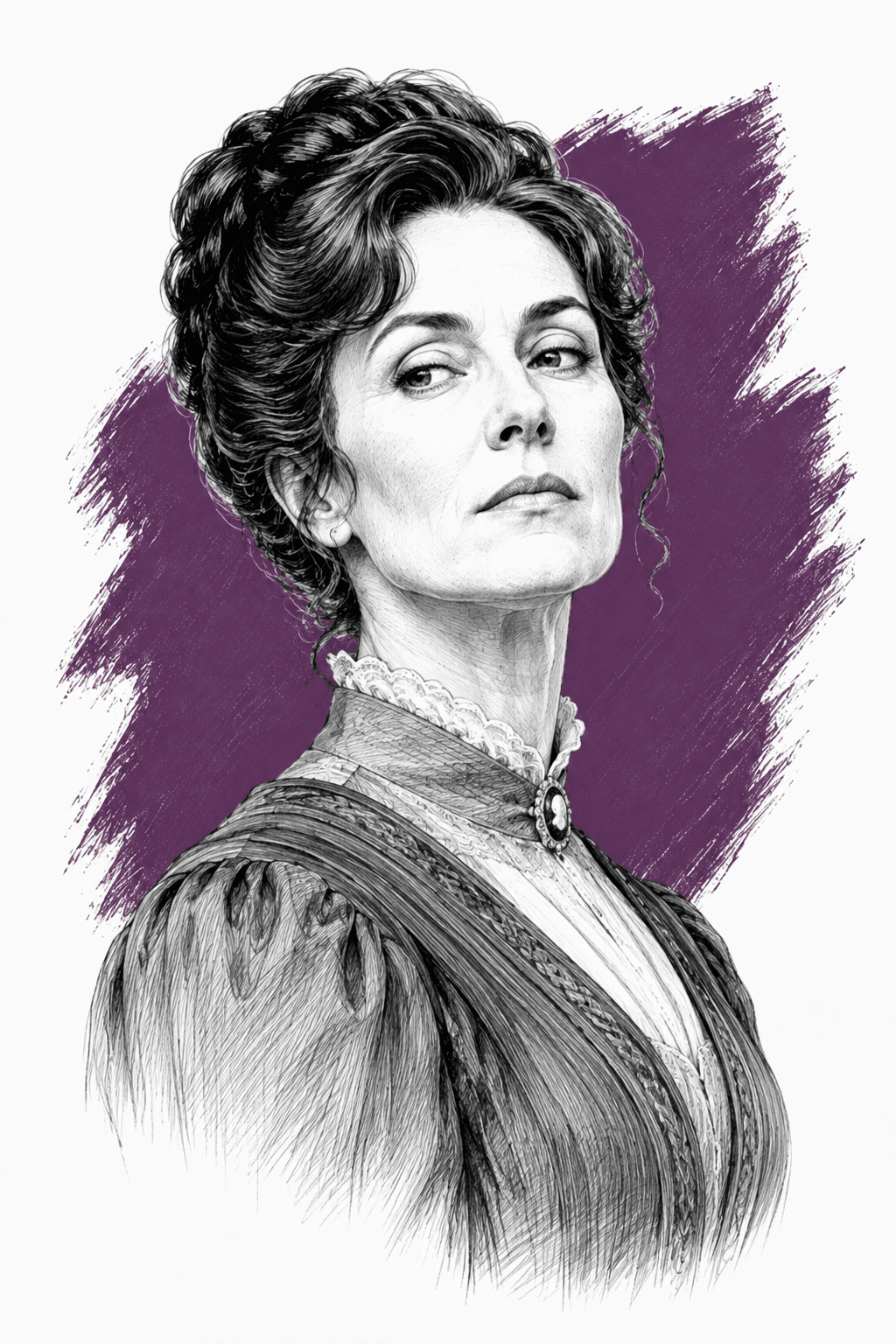 Illustrated portrait of Alice