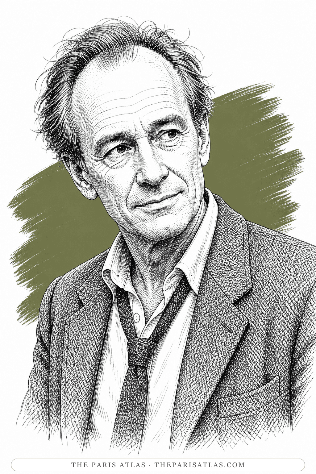 Illustrated portrait of Laurence's father