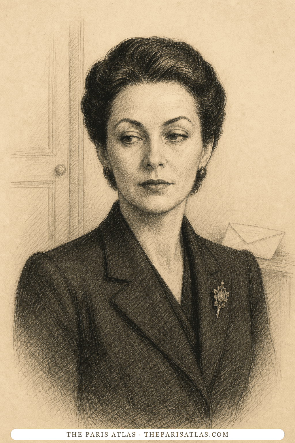 Illustrated portrait of Madame Nadia Jouvenon