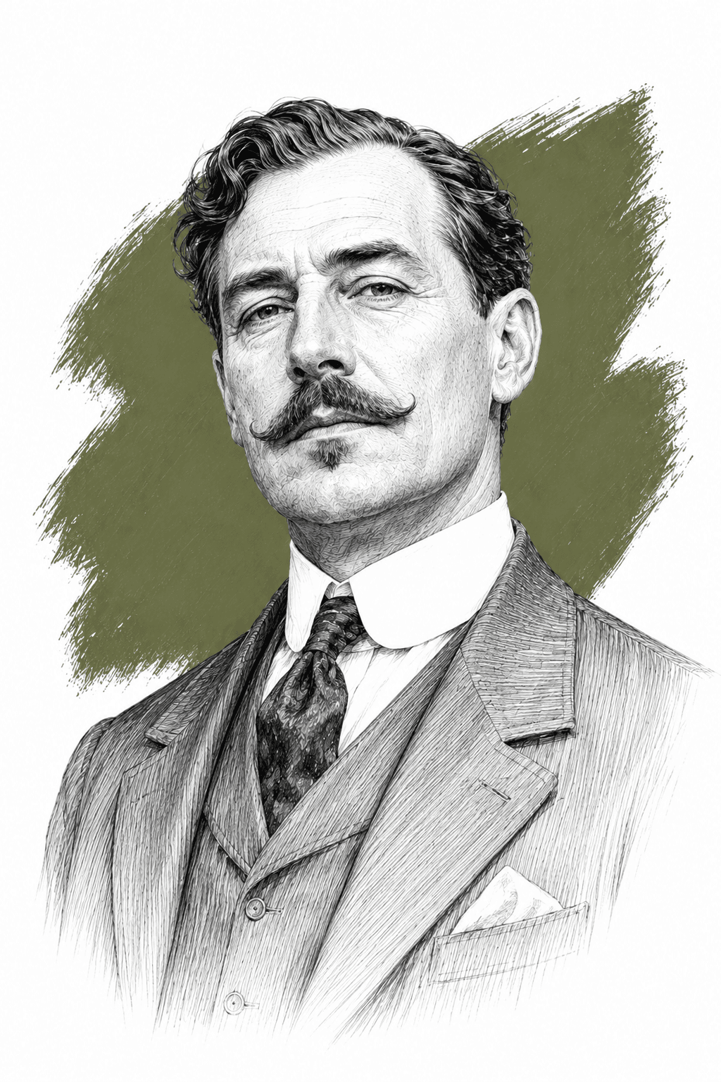 Illustrated portrait of Marc Royer