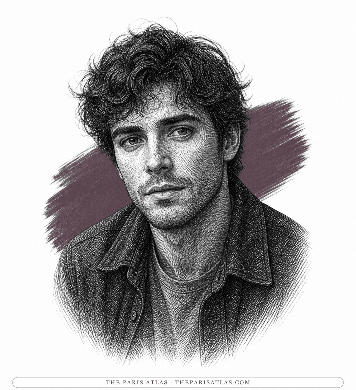 Illustrated portrait of Lucas Andrieu