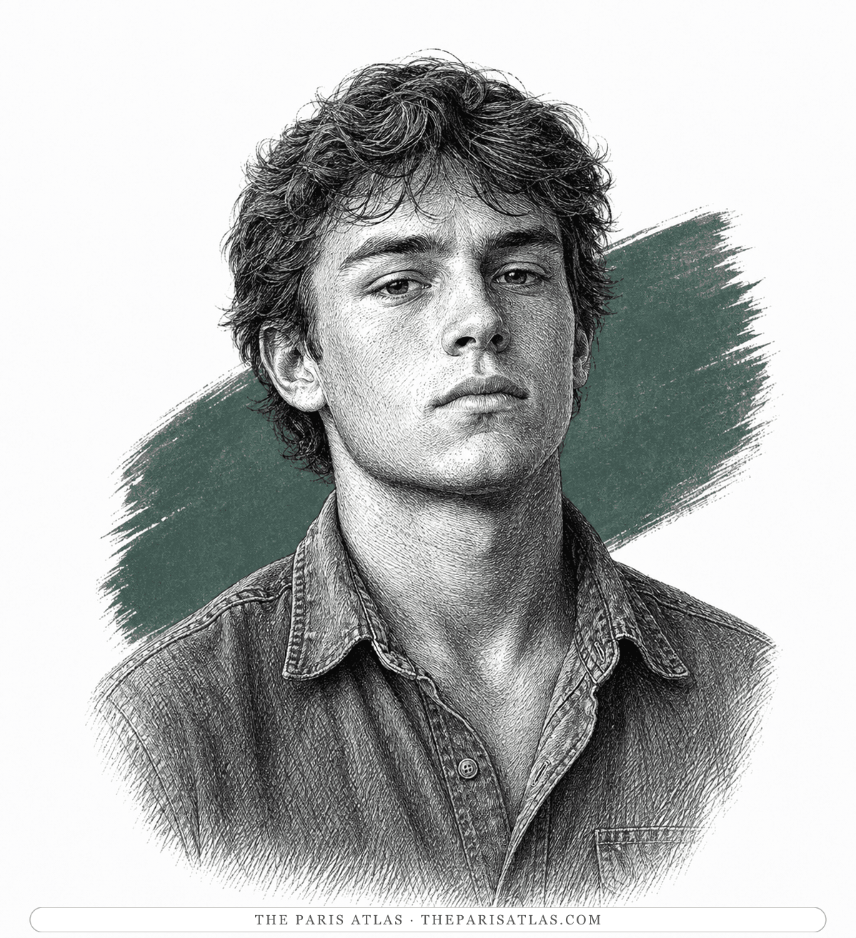 Illustrated portrait of Thomas Andrieu