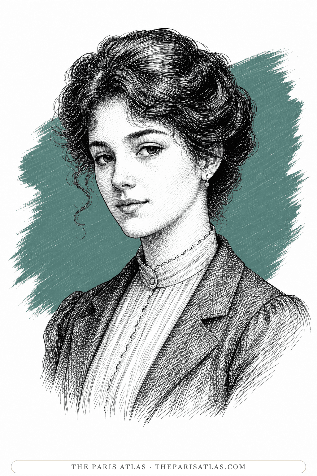 Illustrated portrait of Angèle