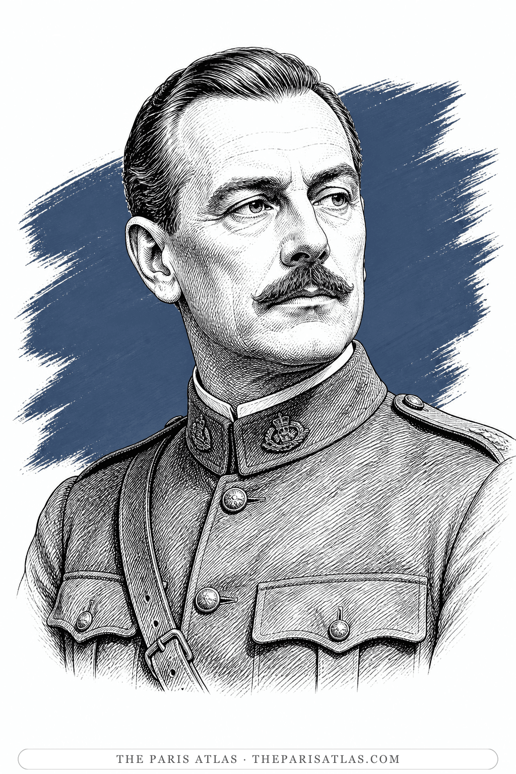 Illustrated portrait of Major Purcell