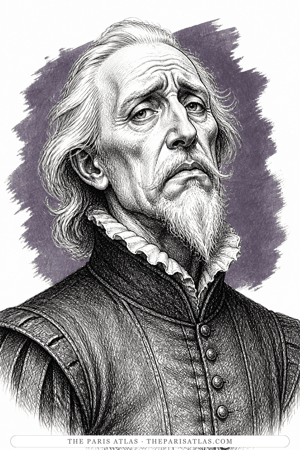 Illustrated portrait of Sir Simon de Canterville
