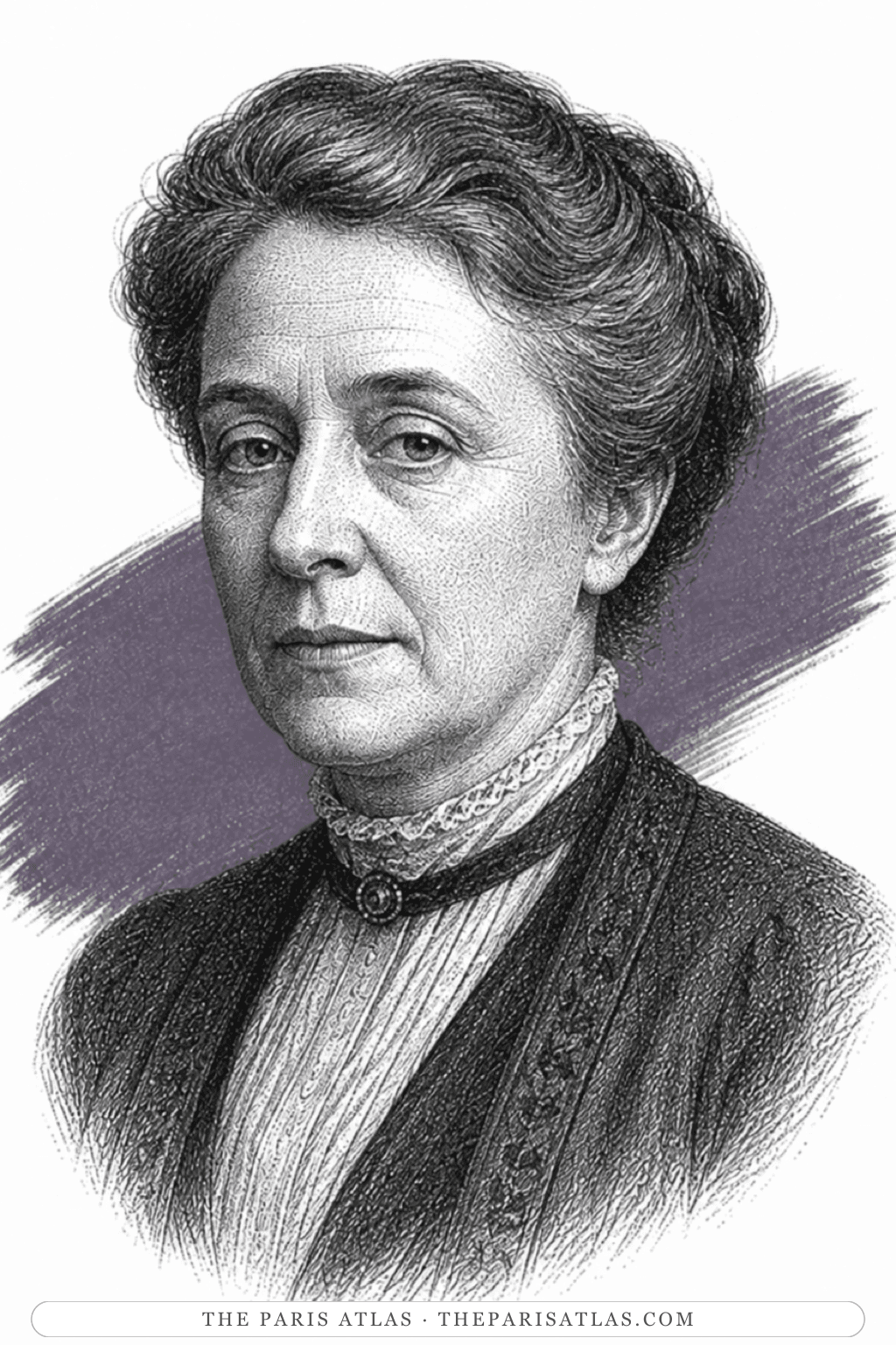 Illustrated portrait of Mrs. Hall