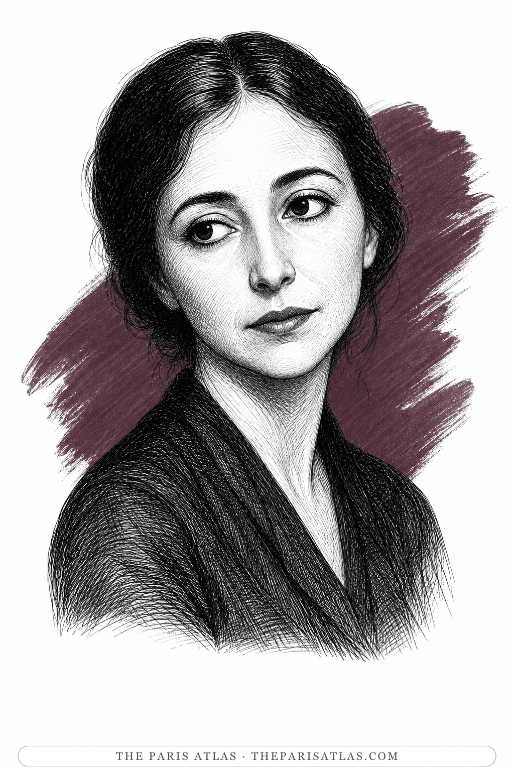 Illustrated portrait of Anaïs Nin