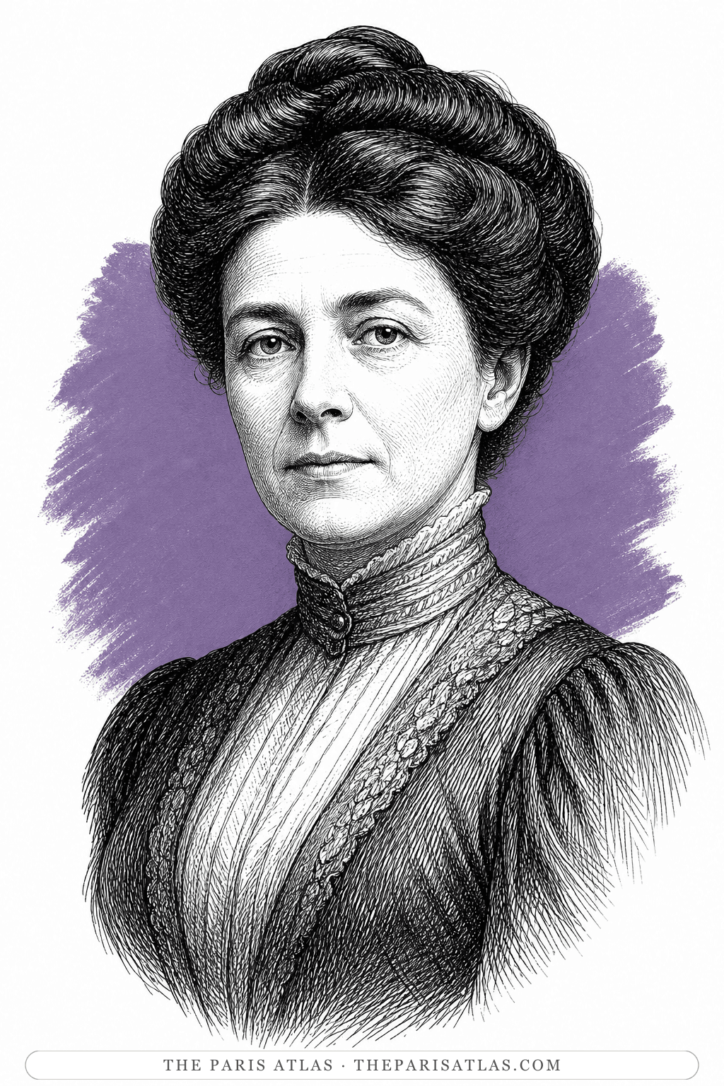 Illustrated portrait of Françoise de Beauvoir