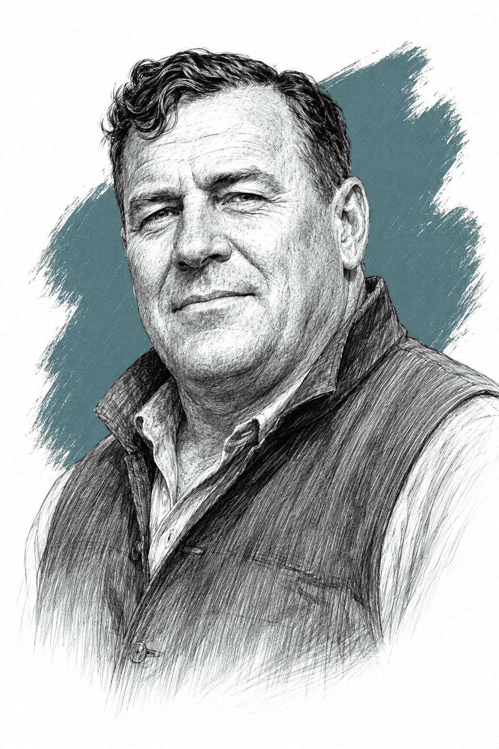 Illustrated portrait of Danny Hogan