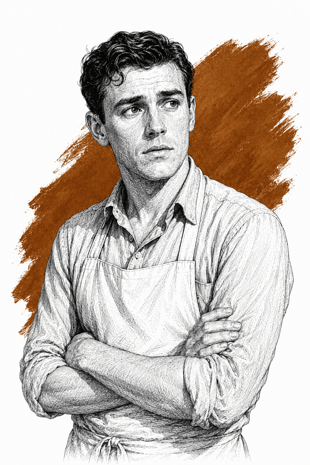 Illustrated portrait of George