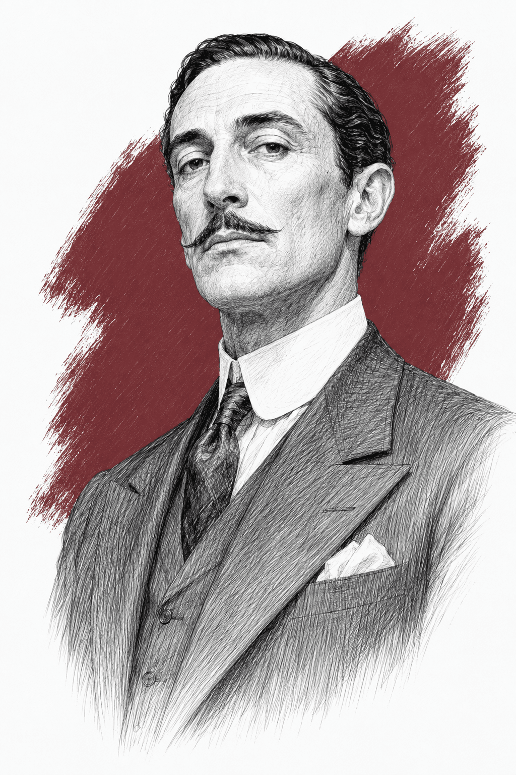 Illustrated portrait of Jerry Doyle