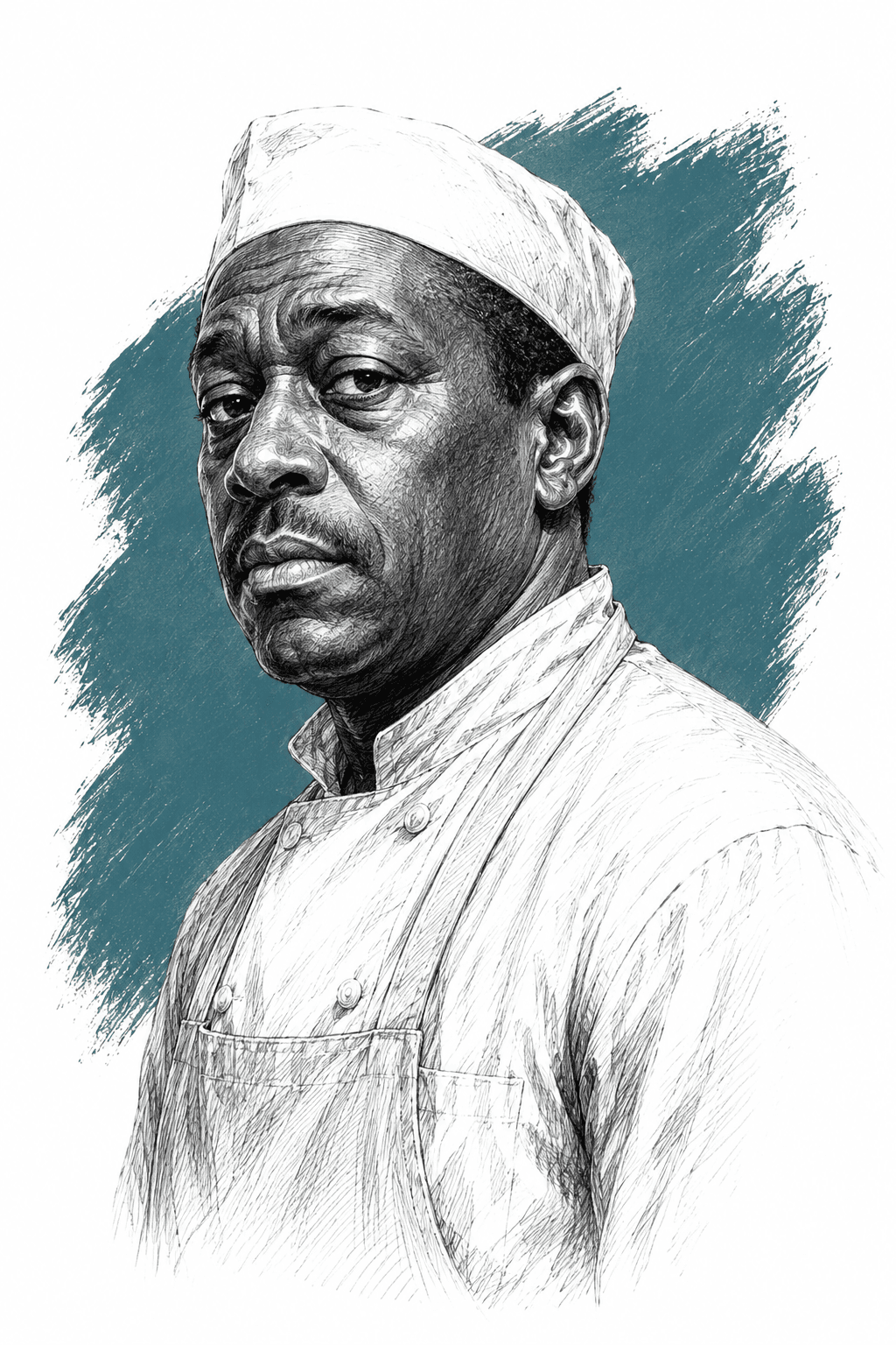 Illustrated portrait of Sam