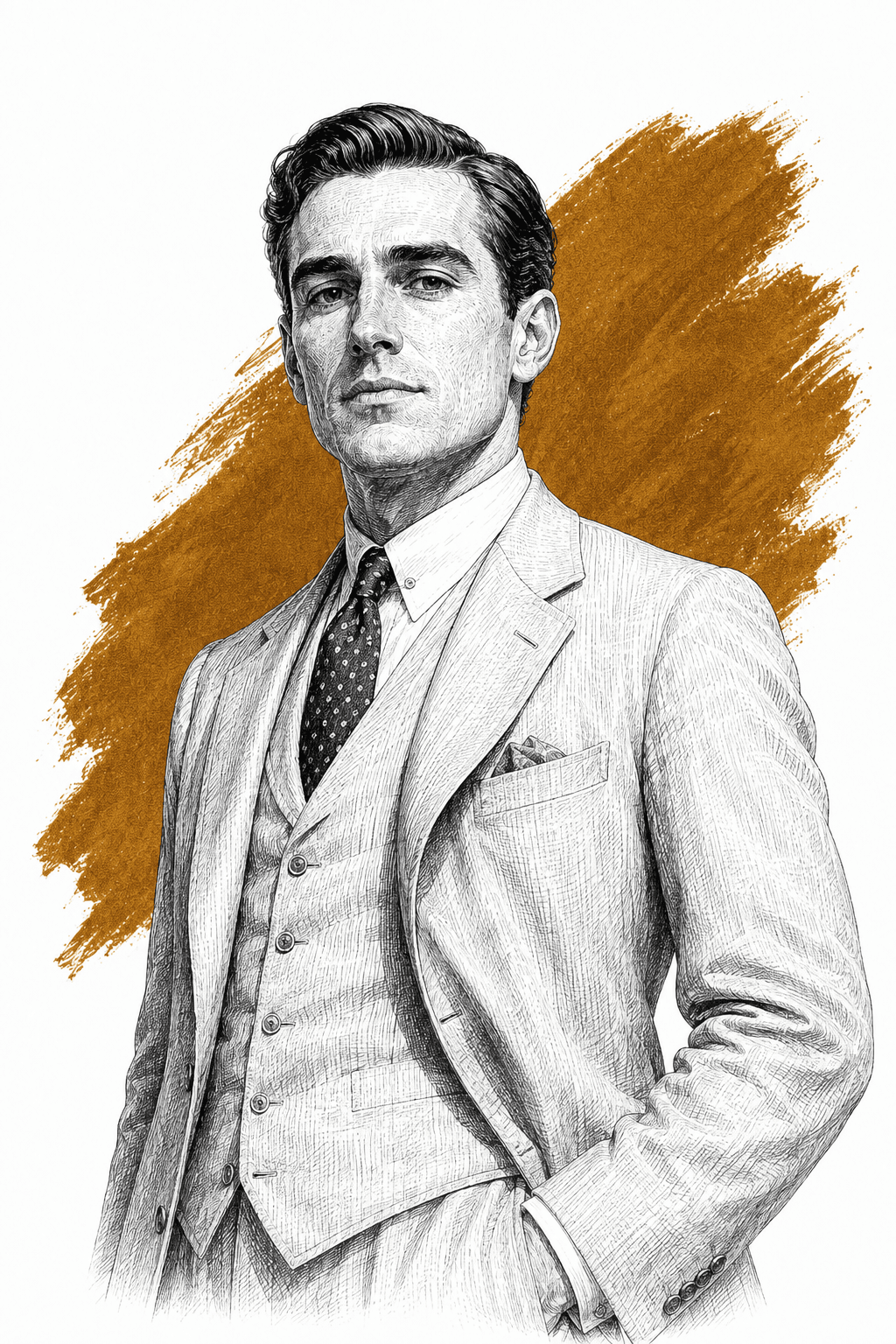 Illustrated portrait of The American