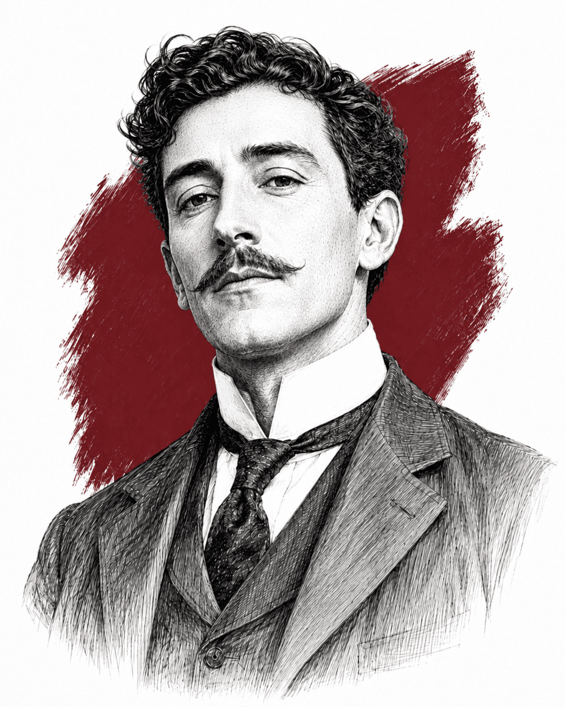 Illustrated portrait of Antoine