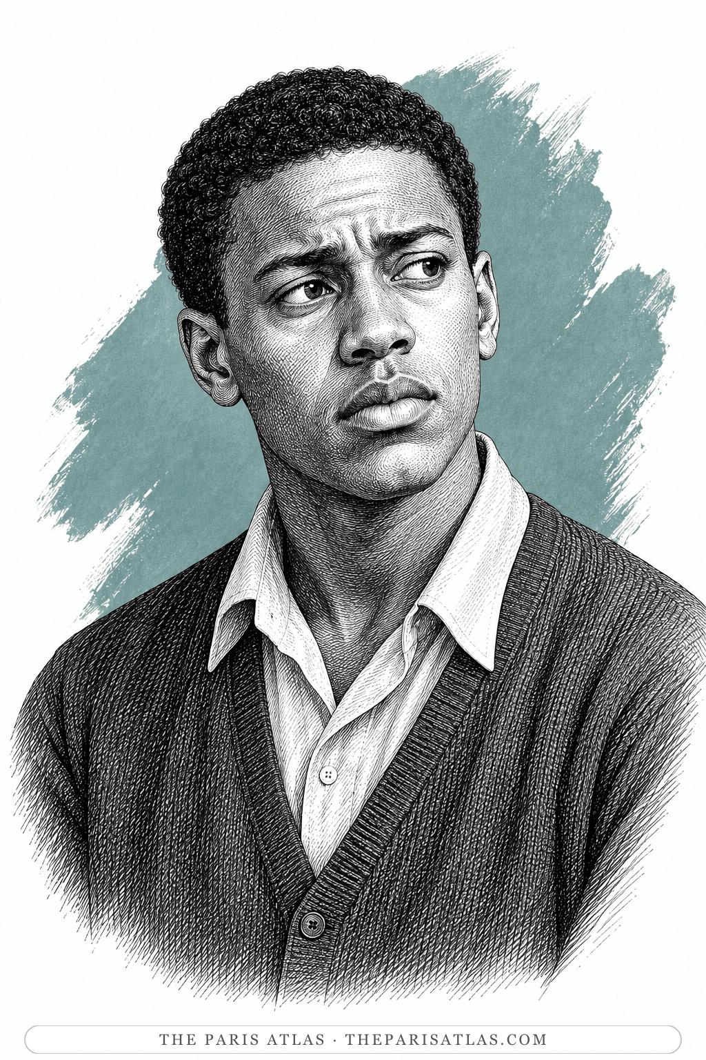 Illustrated portrait of The student in Theme for English B