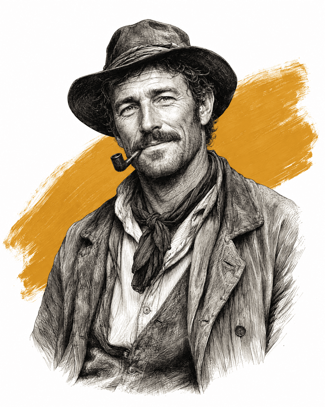 Illustrated portrait of Noël Lathuille
