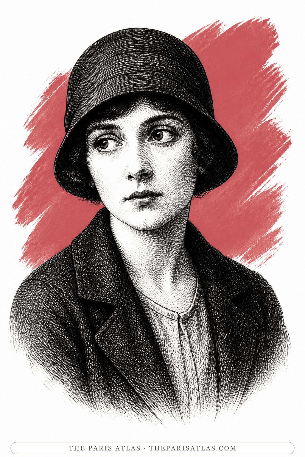 Illustrated portrait of Léona Delcourt (Nadja)