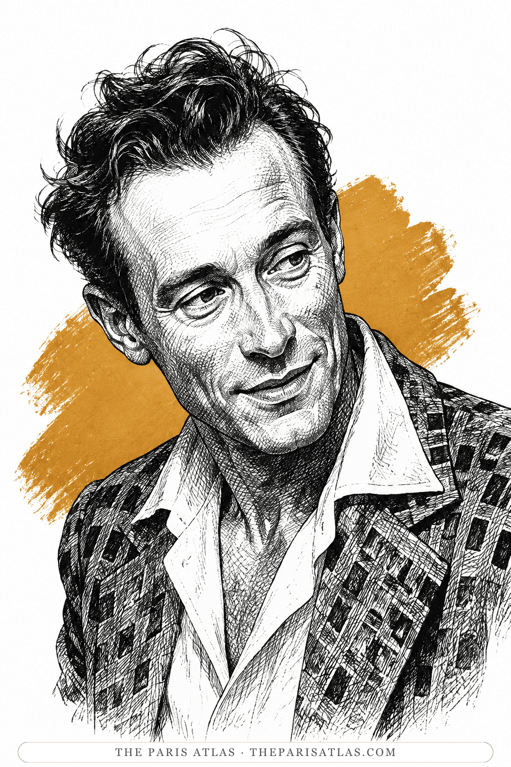Illustrated portrait of A. J.