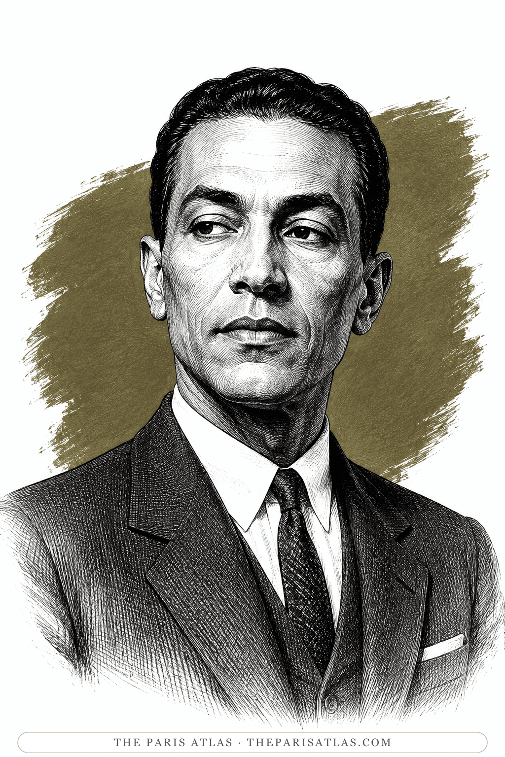 Illustrated portrait of Hassan