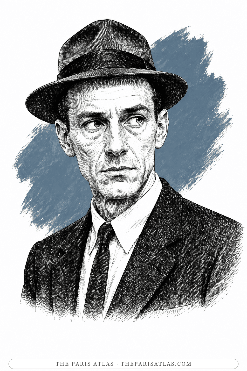 Illustrated portrait of William Lee