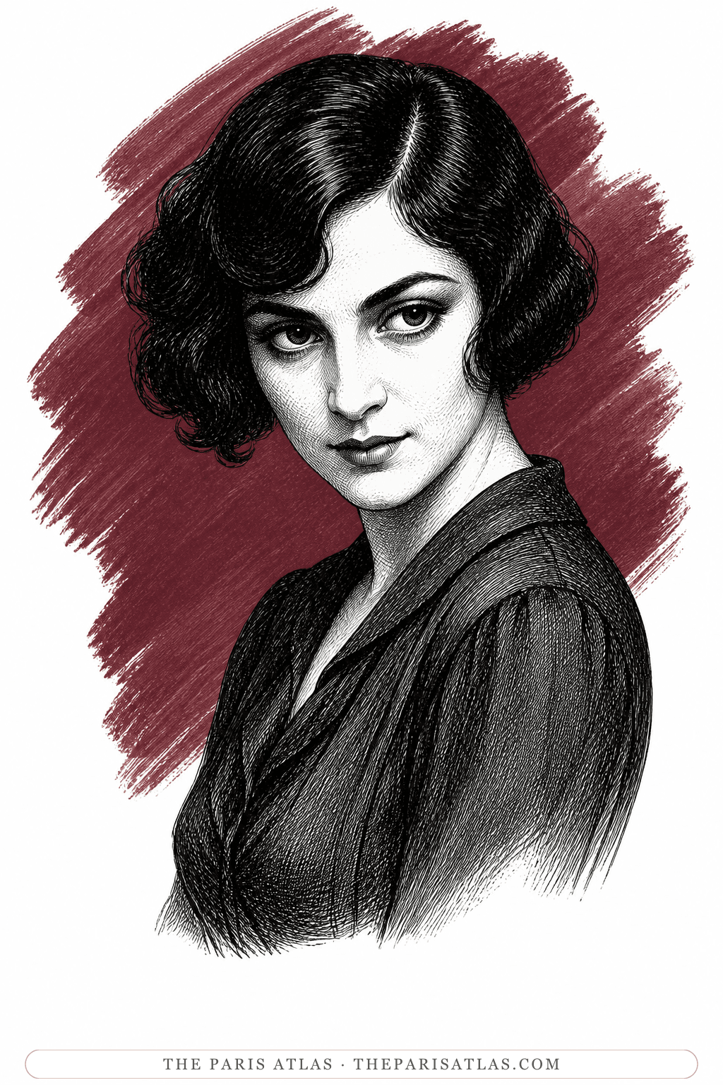 Illustrated portrait of Mona