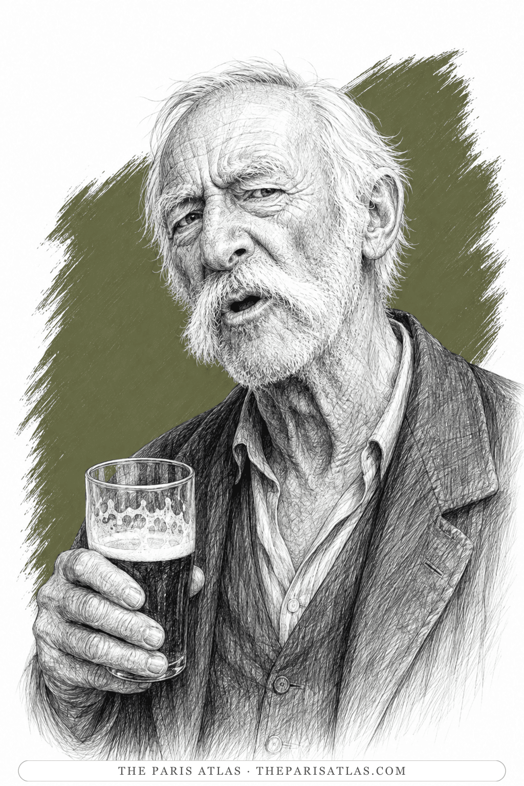 Illustrated portrait of Emmanuel Goldstein