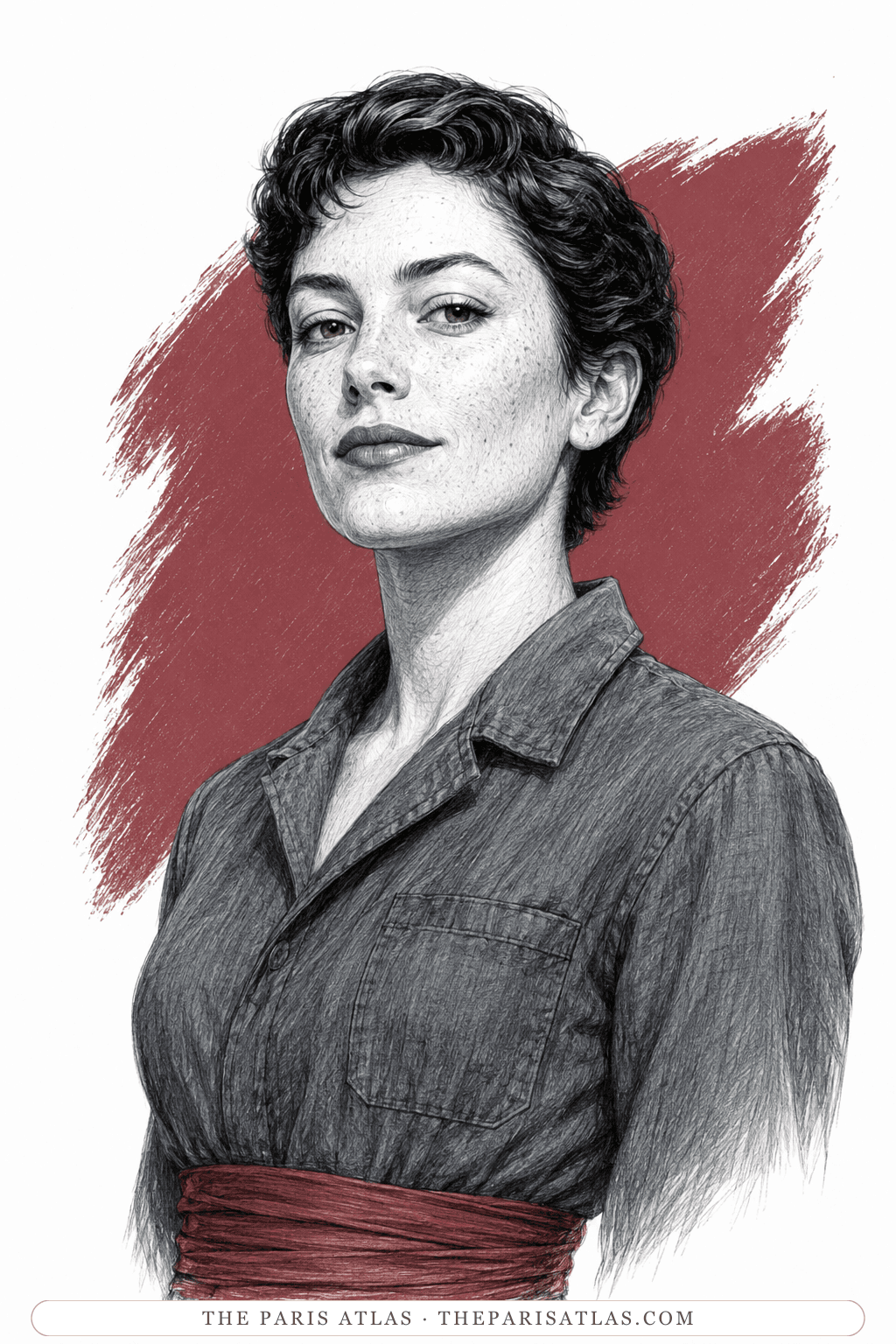 Illustrated portrait of Julia