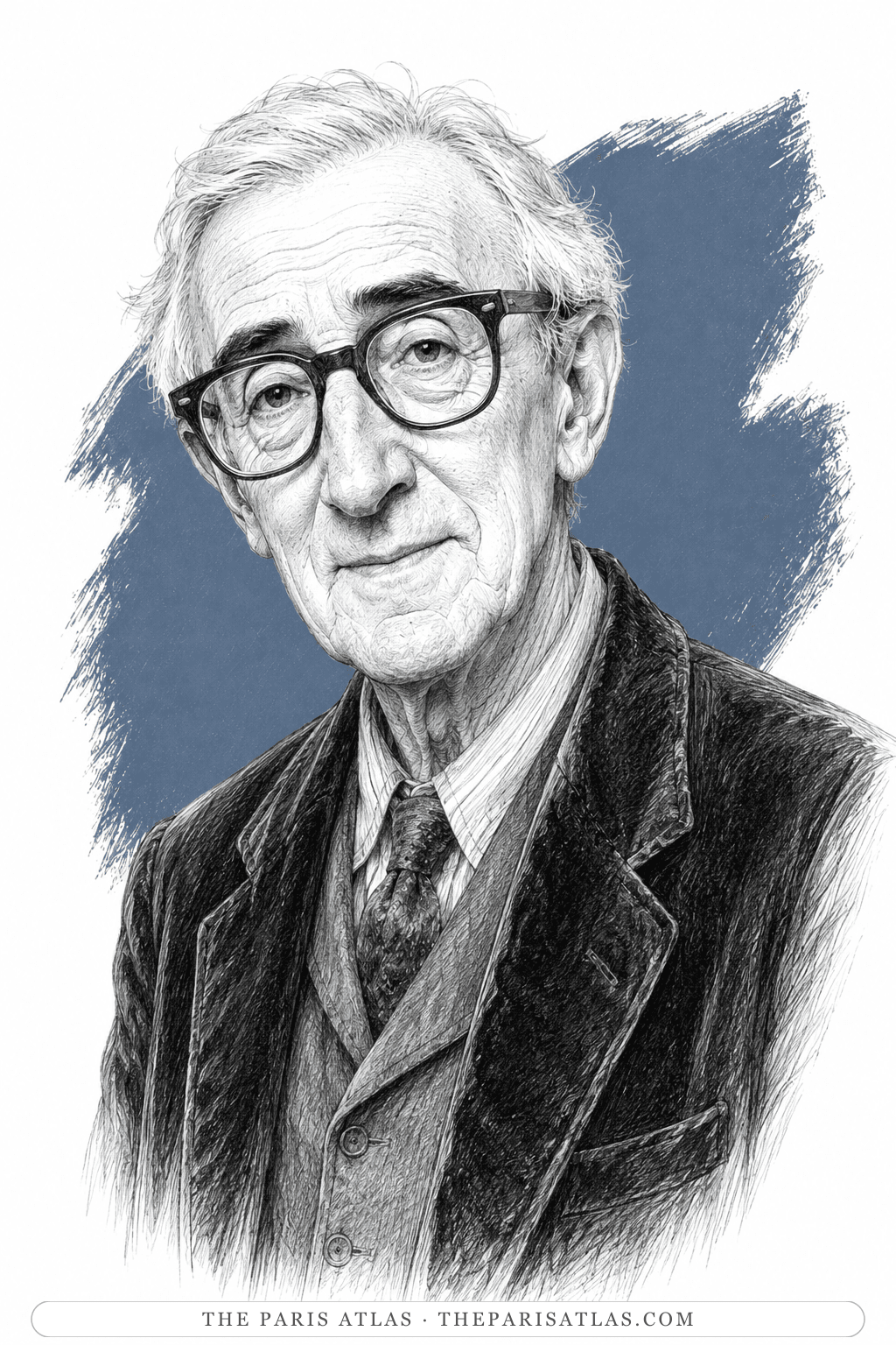 Illustrated portrait of Mr Charrington