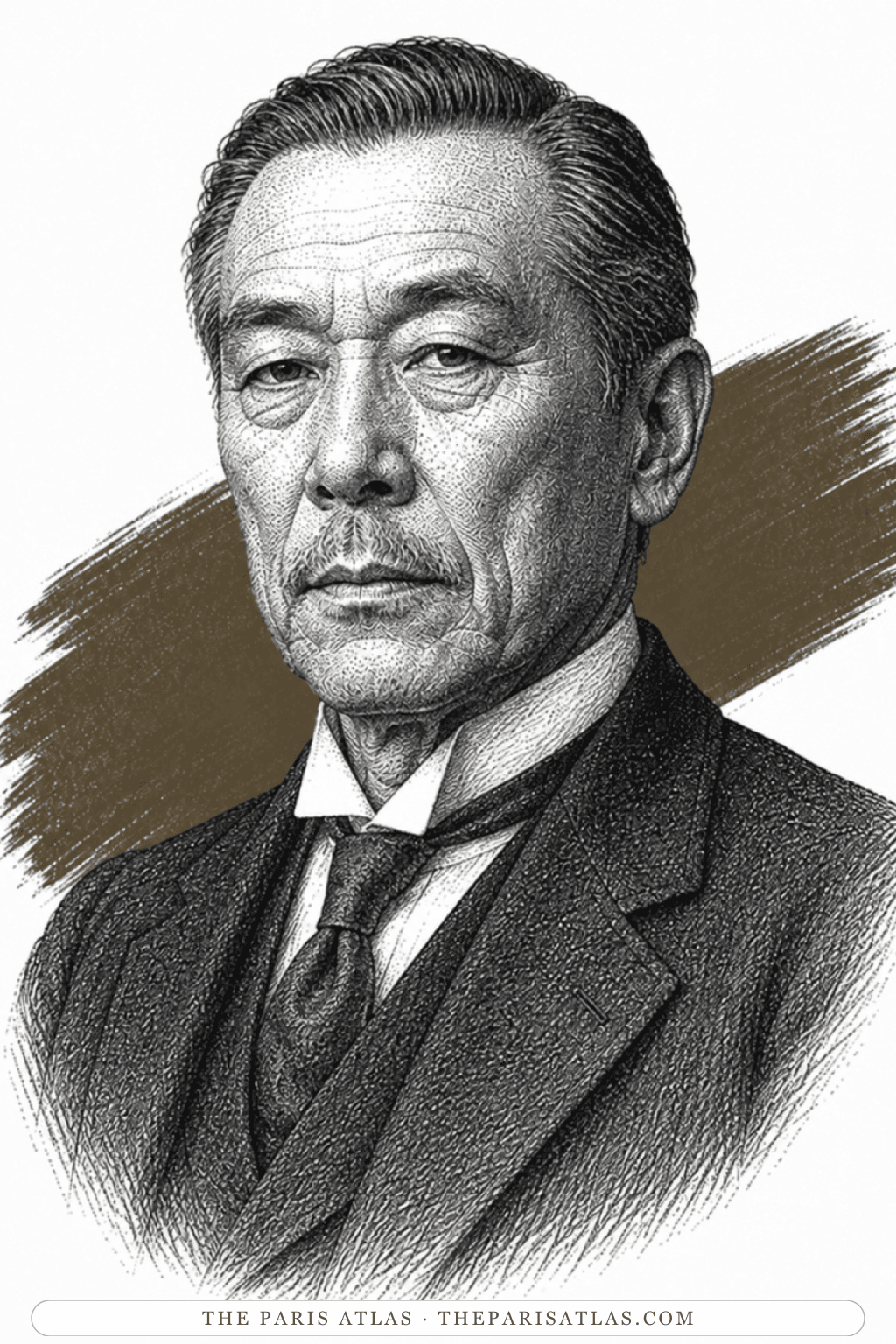 Illustrated portrait of Yōzō’s father