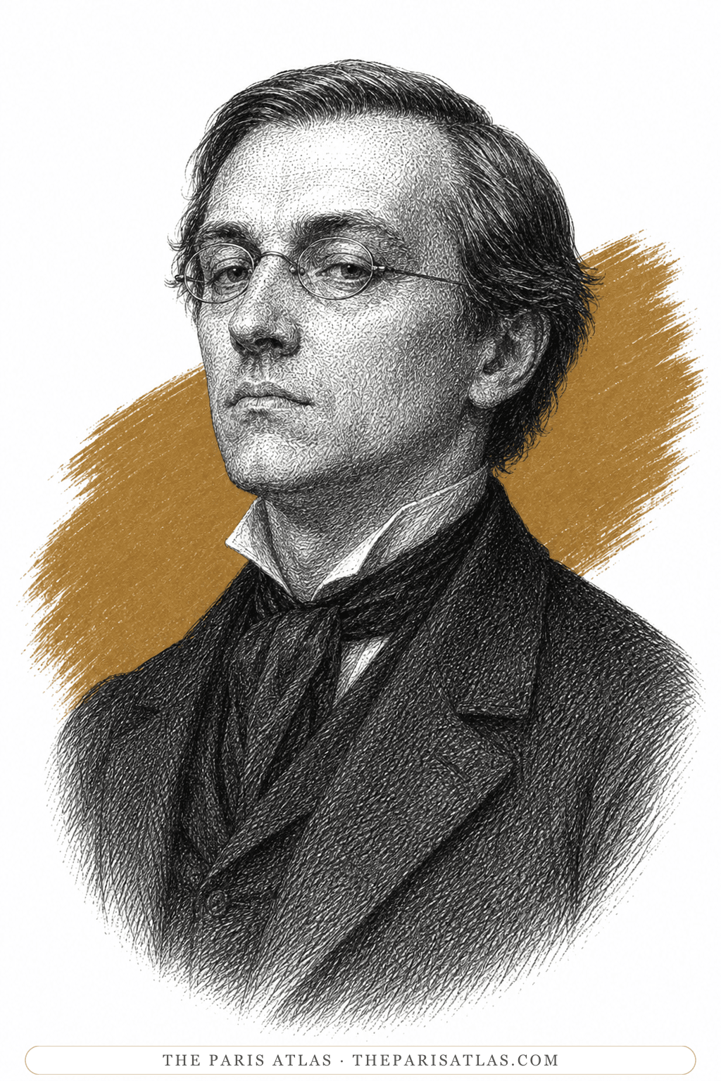 Illustrated portrait of Trudolyubov