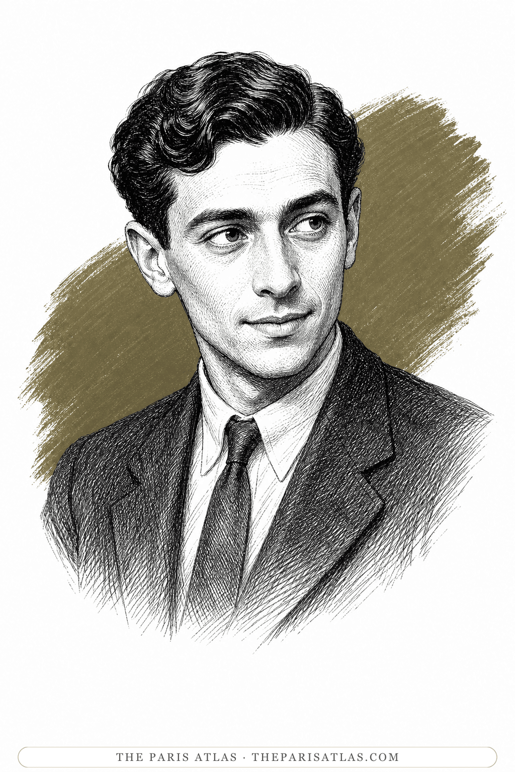 Illustrated portrait of Edmond Charlot
