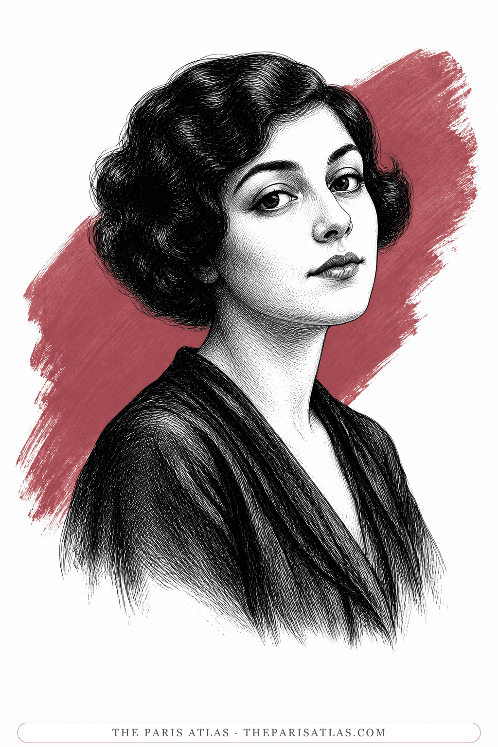 Illustrated portrait of Mona