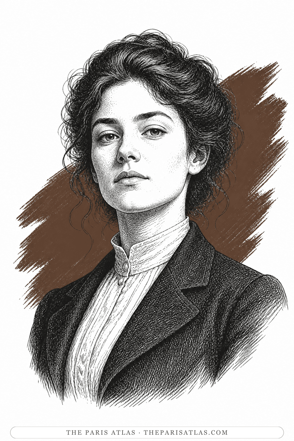 Illustrated portrait of Clara Butterworth