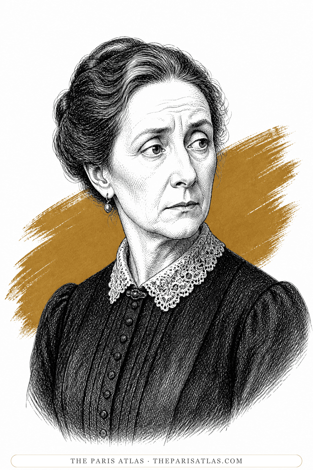 Illustrated portrait of Madame Doumergue