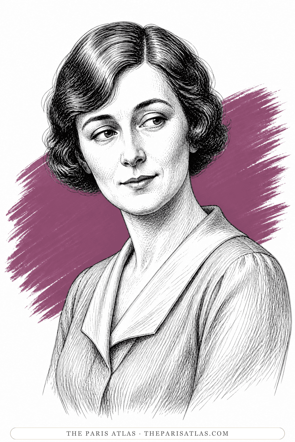 Illustrated portrait of Marie