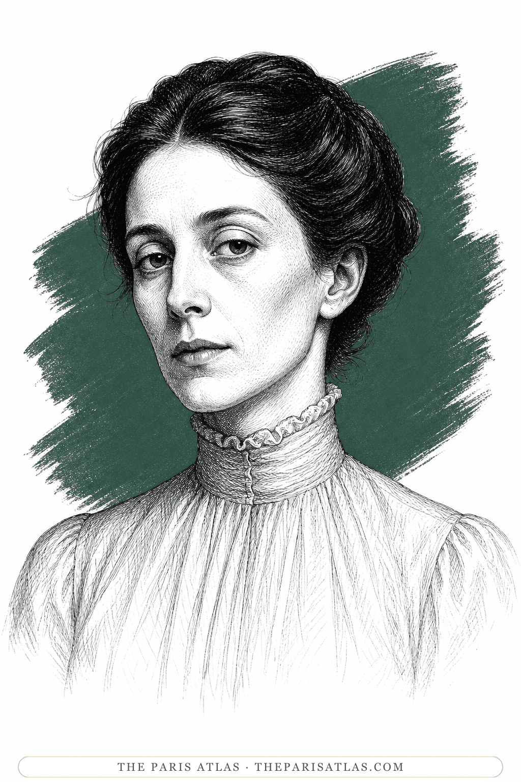 Illustrated portrait of Amelia de Grier