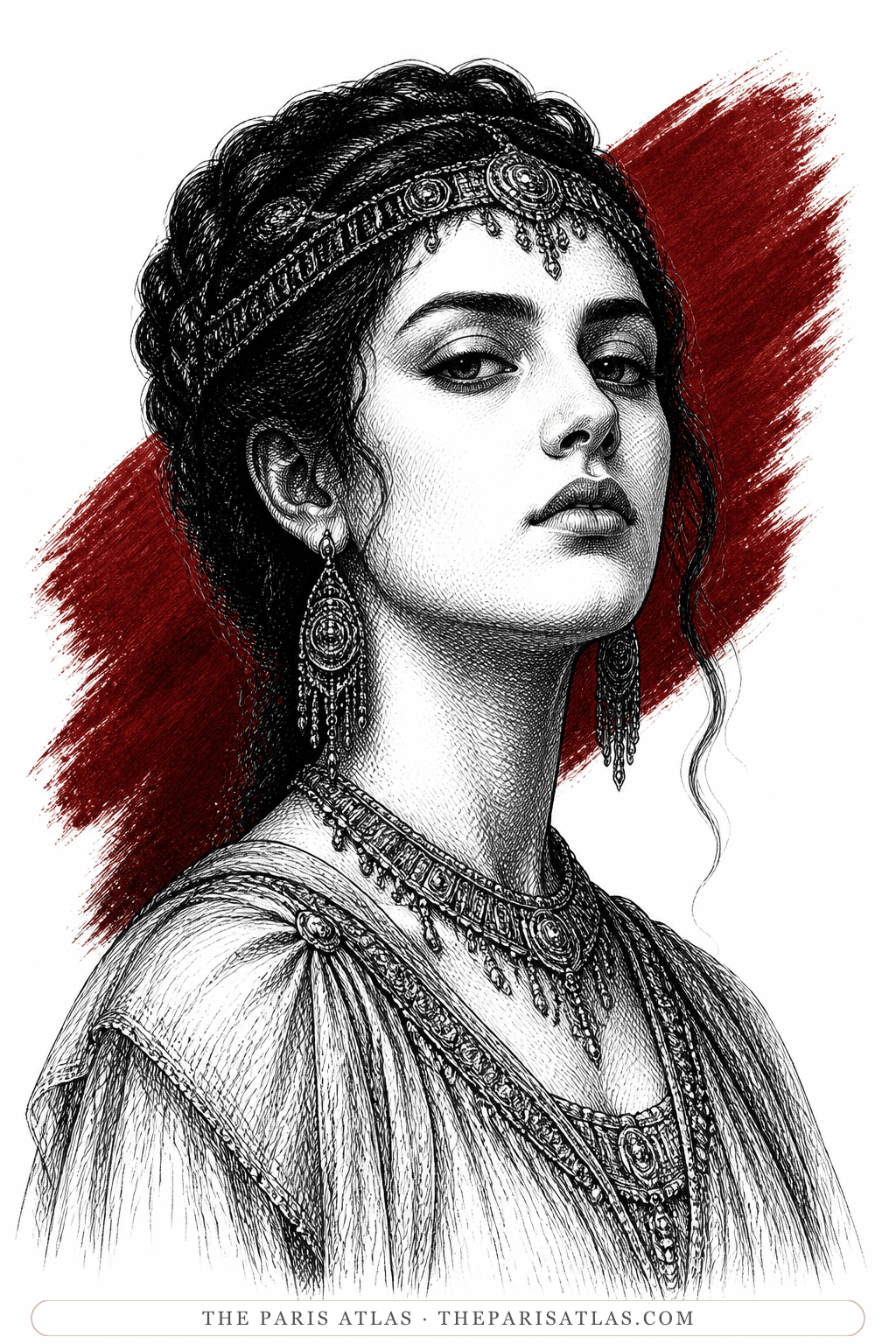 Illustrated portrait of Salome