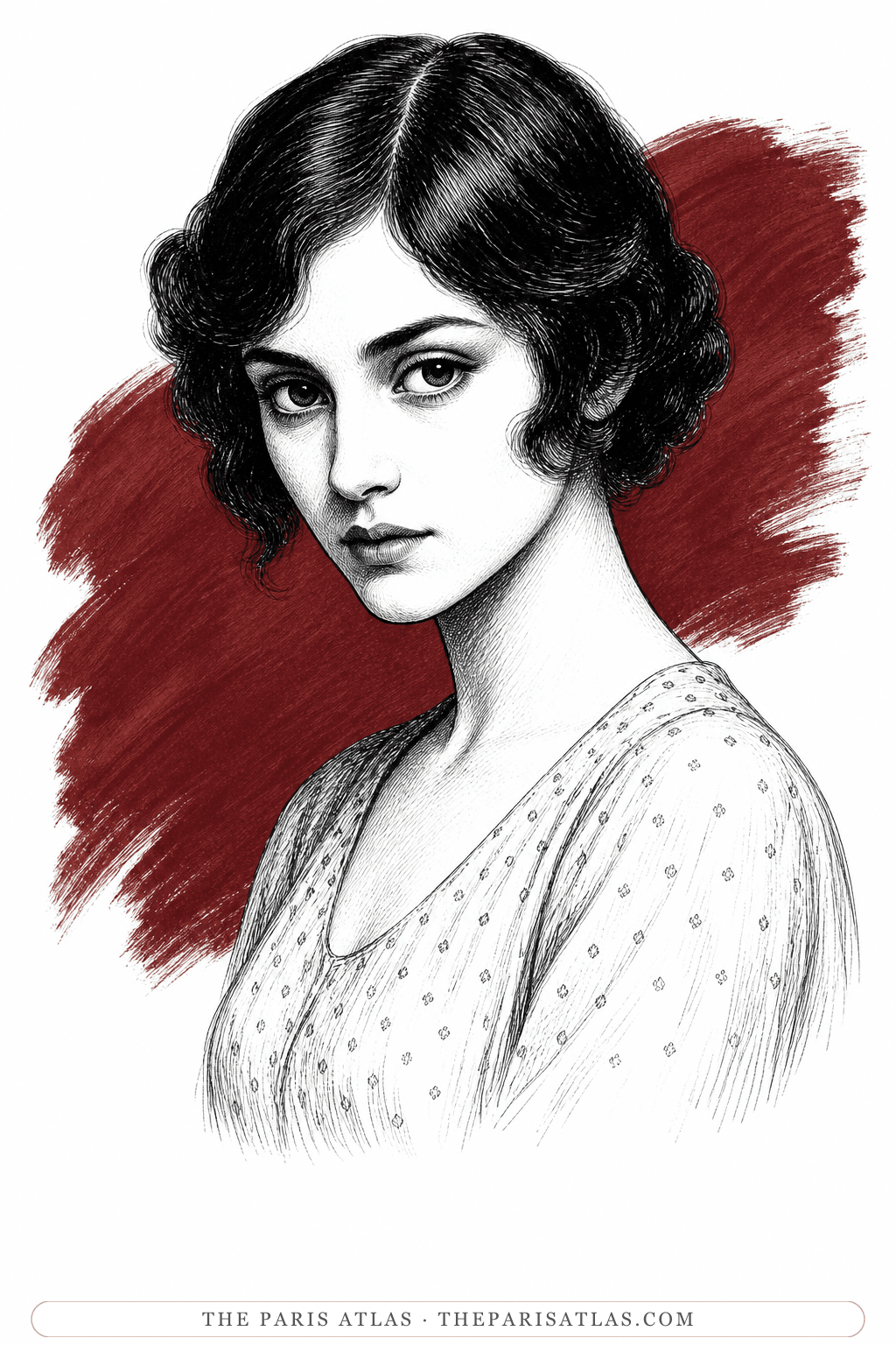 Illustrated portrait of Mona