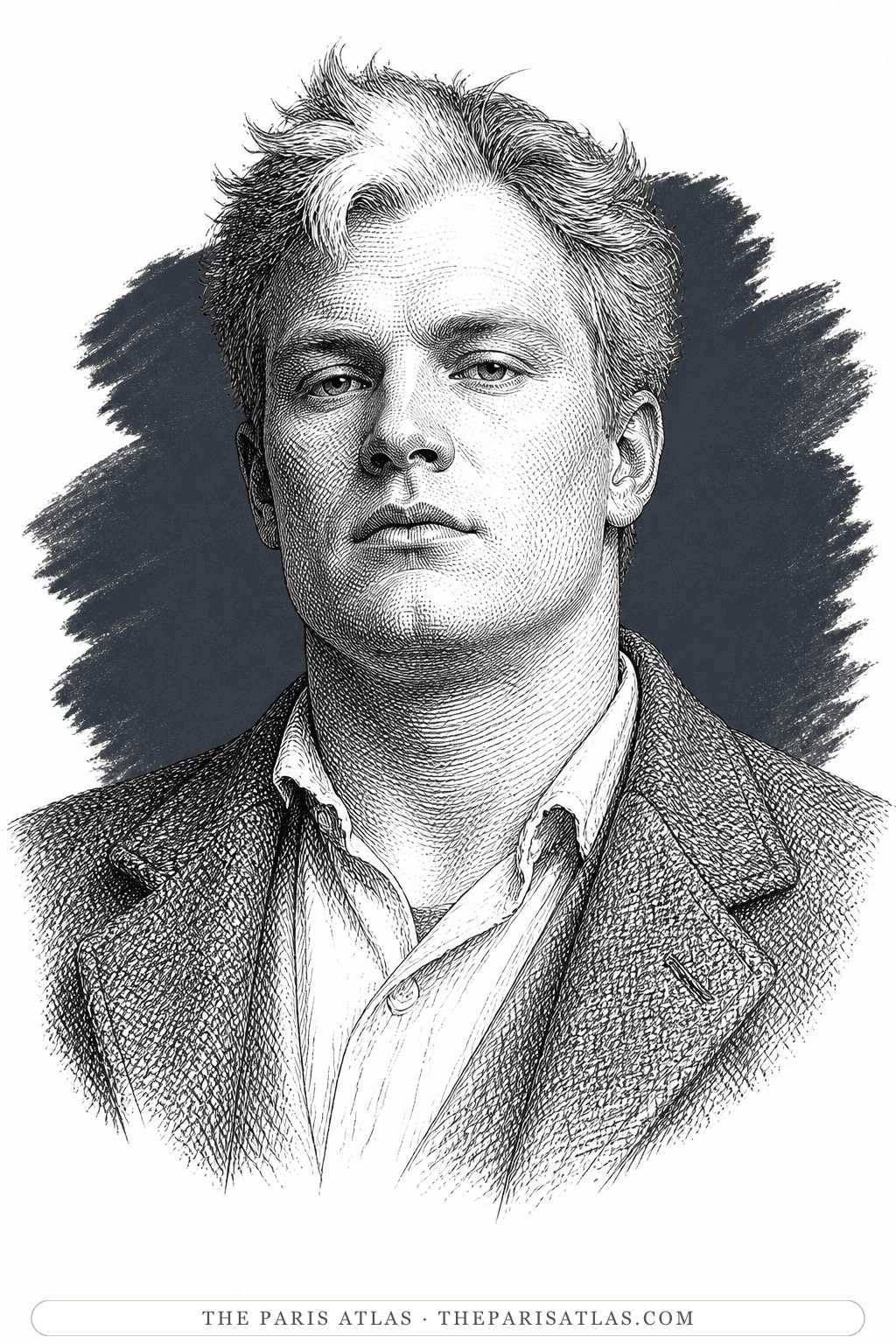 Illustrated portrait of Christopher Tietjens