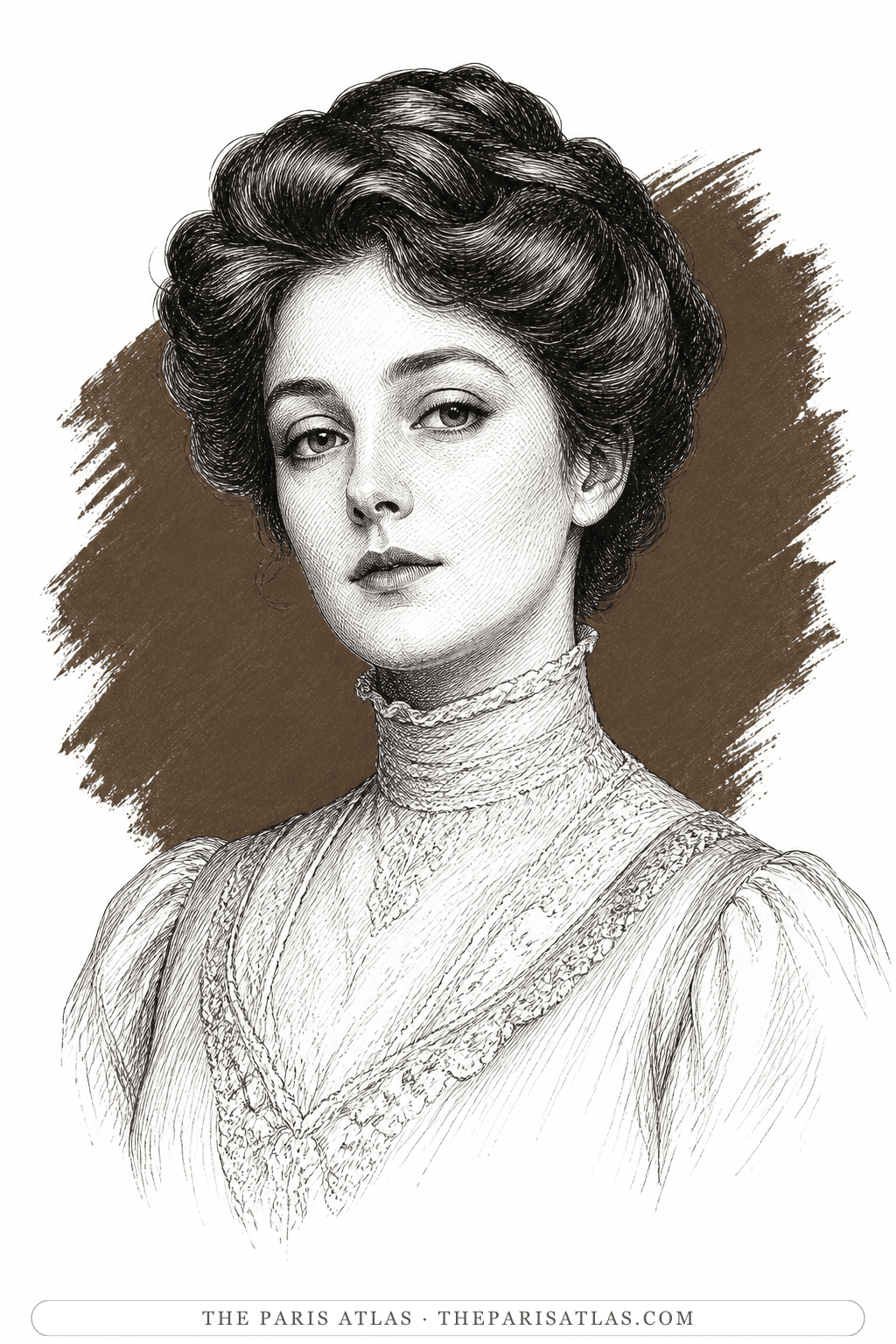 Illustrated portrait of Edith Ethel Duchemin