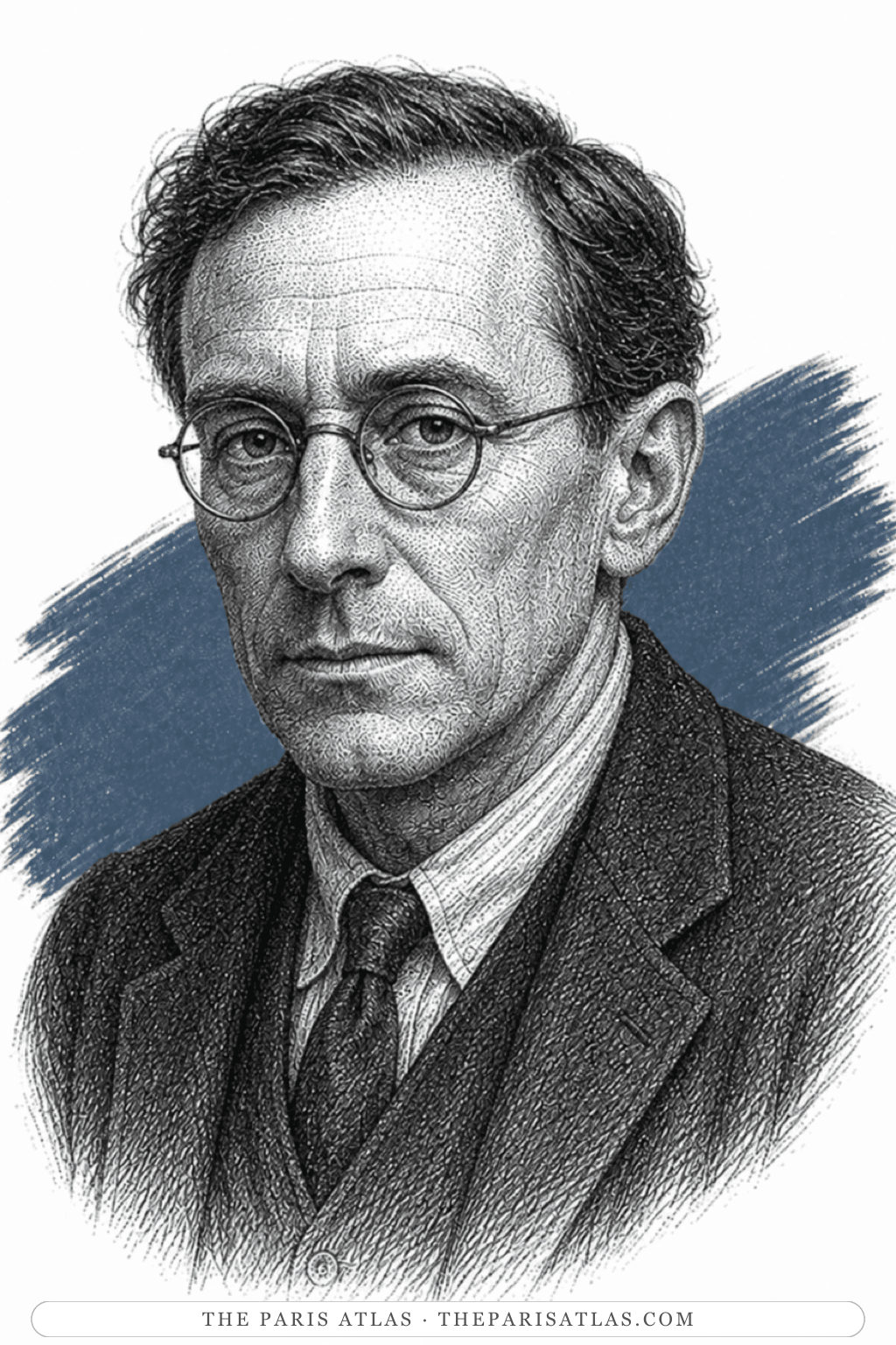 Illustrated portrait of William Stoner