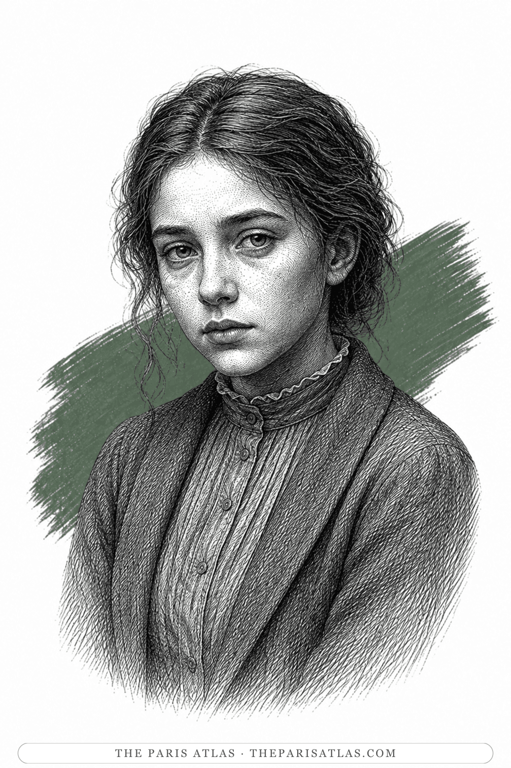 Illustrated portrait of Marcelle